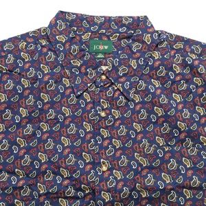 J. Crew Paisley Print Vintage Twill Men's Long Sleeve Button Up Shirt XL